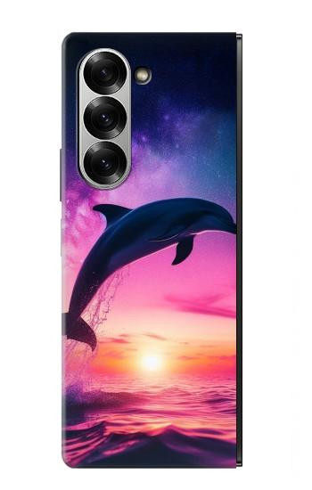 S3980 Dolphin Sunset Milky Way Case For Samsung Galaxy Z Fold 7
