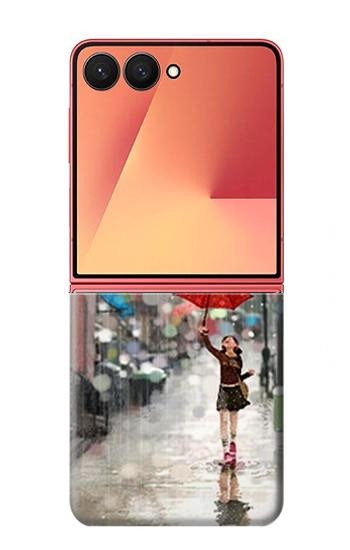 S0108 Girl in The Rain Case For Samsung Galaxy Z Flip 7