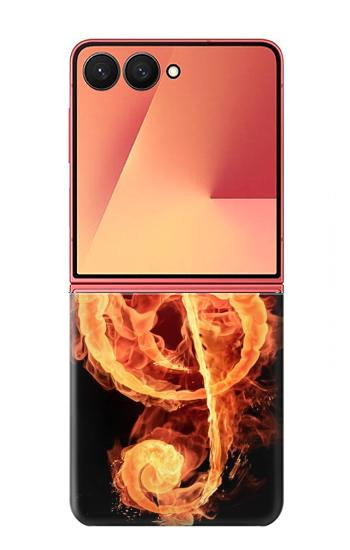 S0493 Music Note Burn Case For Samsung Galaxy Z Flip 7