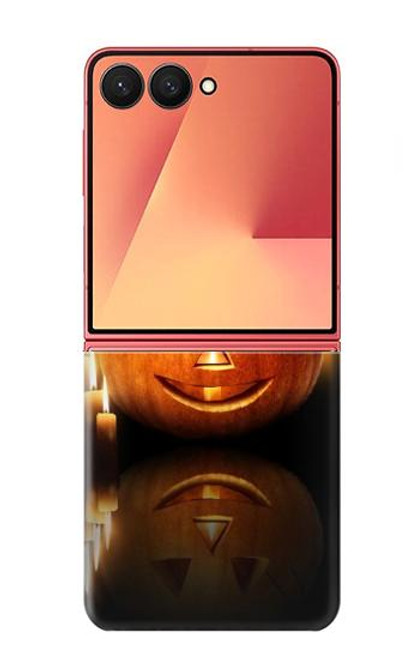 S1083 Pumpkin Spider Candles Halloween Case For Samsung Galaxy Z Flip 7