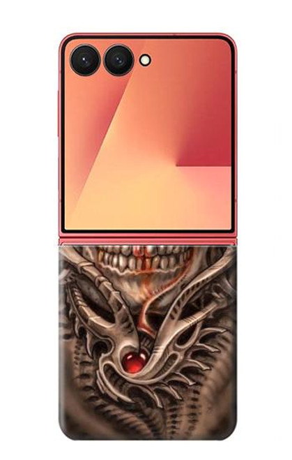 S1675 Skull Blood Tattoo Case For Samsung Galaxy Z Flip 7