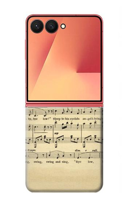 S2504 Vintage Music Sheet Case For Samsung Galaxy Z Flip 7