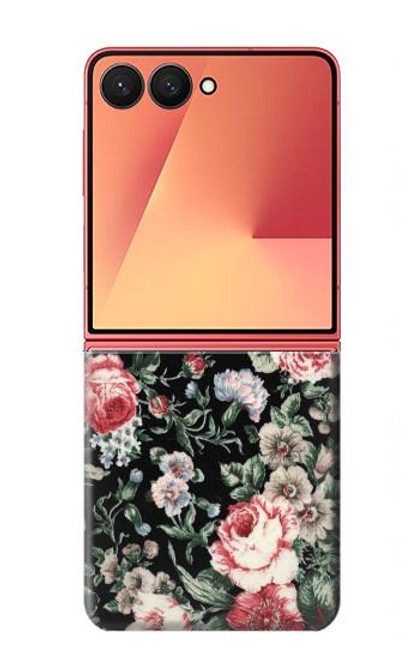 S2727 Vintage Rose Pattern Case For Samsung Galaxy Z Flip 7