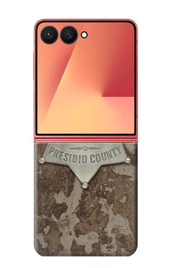 S2868 Texas Presidio County Sheriff Badge Case For Samsung Galaxy Z Flip 7