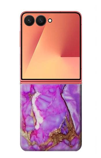 S2907 Purple Turquoise Stone Case For Samsung Galaxy Z Flip 7
