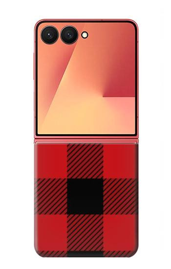 S2931 Red Buffalo Check Pattern Case For Samsung Galaxy Z Flip 7