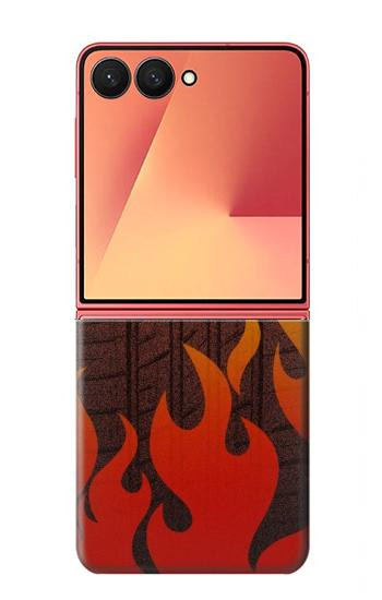 S2988 Rally Car Tire Fire Case For Samsung Galaxy Z Flip 7