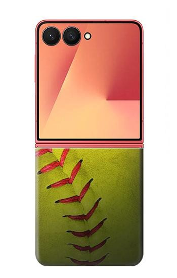 S3031 Yellow Softball Ball Case For Samsung Galaxy Z Flip 7