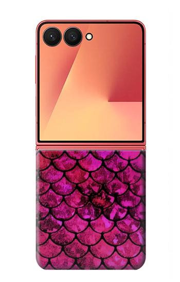 S3051 Pink Mermaid Fish Scale Case For Samsung Galaxy Z Flip 7