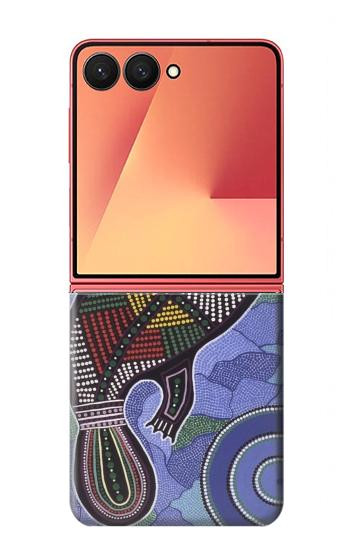 S3387 Platypus Australian Aboriginal Art Case For Samsung Galaxy Z Flip 7