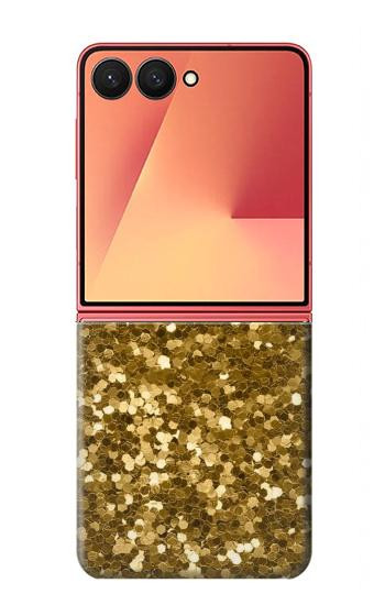 S3388 Gold Glitter Graphic Print Case For Samsung Galaxy Z Flip 7
