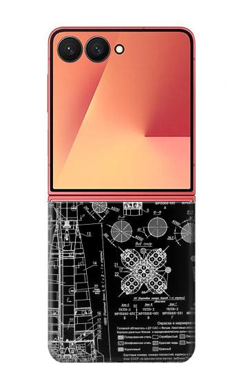 S3436 Apollo Blue Print Case For Samsung Galaxy Z Flip 7