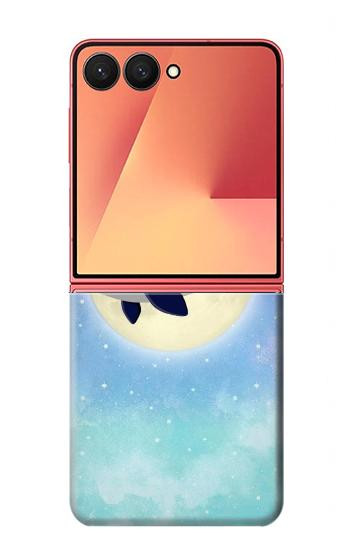S3807 Killer Whale Orca Moon Pastel Fantasy Case For Samsung Galaxy Z Flip 7