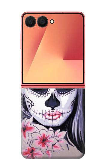 S3821 Sugar Skull Steam Punk Girl Gothic Case For Samsung Galaxy Z Flip 7