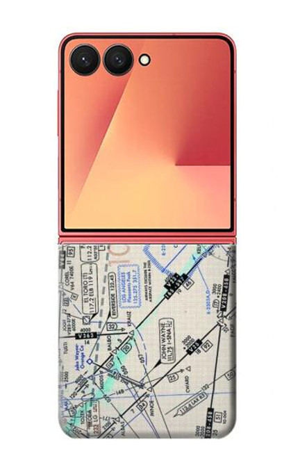 S3882 Flying Enroute Chart Case For Samsung Galaxy Z Flip 7
