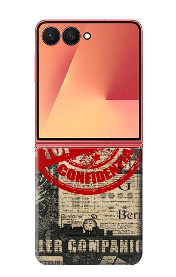S3937 Text Top Secret Art Vintage Case For Samsung Galaxy Z Flip 7