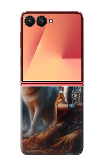 S3995 Grim Wolf Indian Girl Case For Samsung Galaxy Z Flip 7