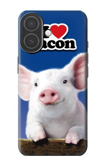 S0608 I Love Bacon Cute Baby Pig Case For iPhone 17