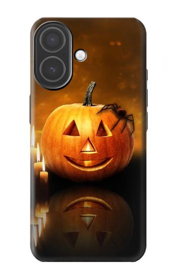 S1083 Pumpkin Spider Candles Halloween Case For iPhone 17