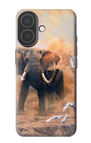 S1292 Dusty Elephant Egrets Case For iPhone 17
