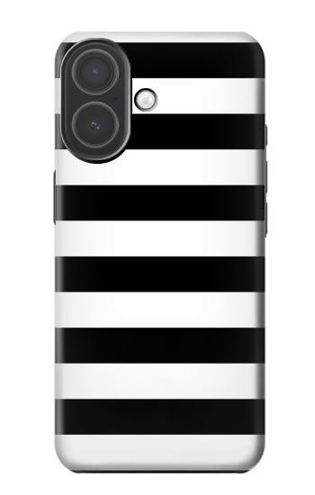 S1596 Black and White Striped Case For iPhone 17