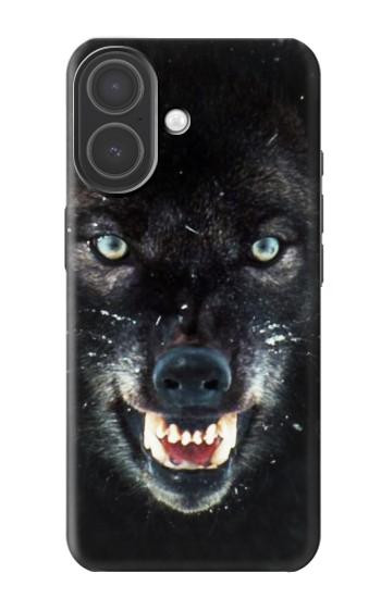 S2823 Black Wolf Blue Eyes Face Case For iPhone 17