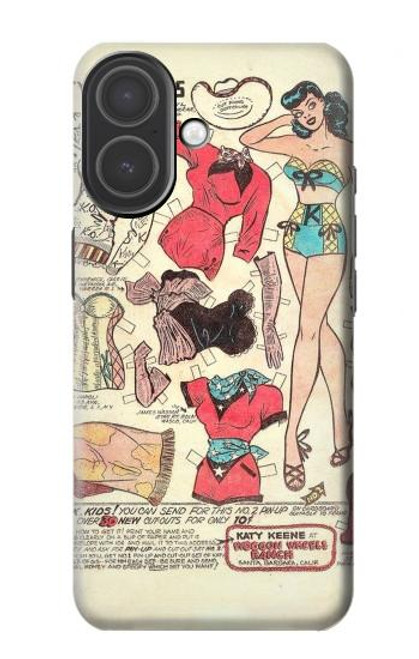 S3820 Vintage Cowgirl Fashion Paper Doll Case For iPhone 17
