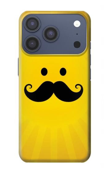 S1145 Yellow Mustache Sun Case For iPhone 17 Pro, 18 Pro
