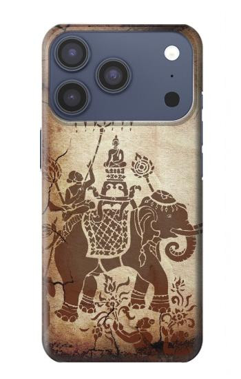 S2102 Thai Art Buddha on Elephant Case For iPhone 17 Pro, 18 Pro