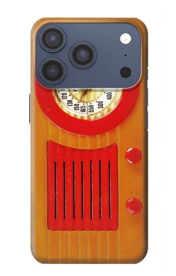 S2780 Vintage Orange Bakelite Radio Case For iPhone 17 Pro, 18 Pro