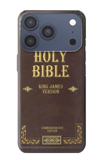 S2889 Holy Bible Cover King James Version Case For iPhone 17 Pro, 18 Pro