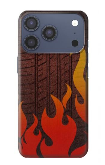 S2988 Rally Car Tire Fire Case For iPhone 17 Pro, 18 Pro