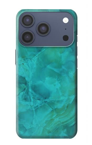 S3147 Aqua Marble Stone Case For iPhone 17 Pro, 18 Pro