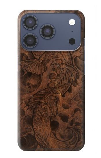 S3405 Fish Tattoo Leather Graphic Print Case For iPhone 17 Pro, 18 Pro