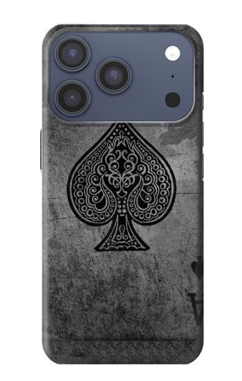 S3446 Black Ace Spade Case For iPhone 17 Pro, 18 Pro