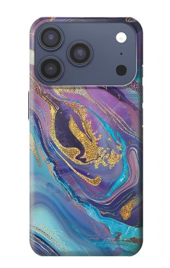 S3676 Colorful Abstract Marble Stone Case For iPhone 17 Pro, 18 Pro
