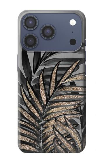 S3692 Gray Black Palm Leaves Case For iPhone 17 Pro, 18 Pro
