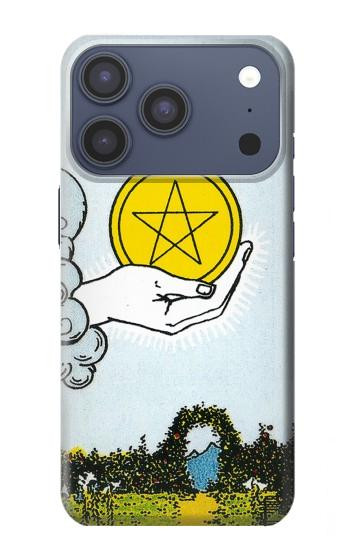 S3722 Tarot Card Ace of Pentacles Coins Case For iPhone 17 Pro, 18 Pro