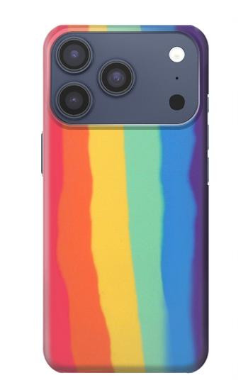 S3799 Cute Vertical Watercolor Rainbow Case For iPhone 17 Pro, 18 Pro