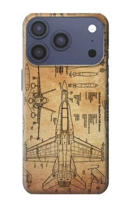 S3868 Aircraft Blueprint Old Paper Case For iPhone 17 Pro