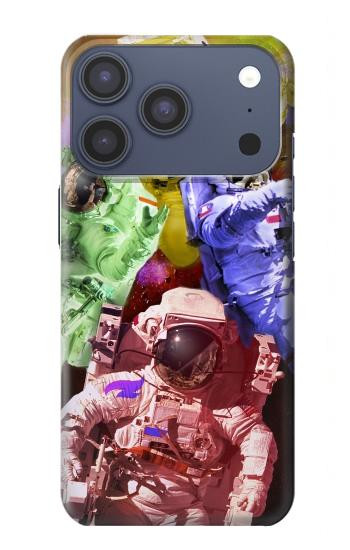 S3914 Colorful Nebula Astronaut Suit Galaxy Case For iPhone 17 Pro, 18 Pro