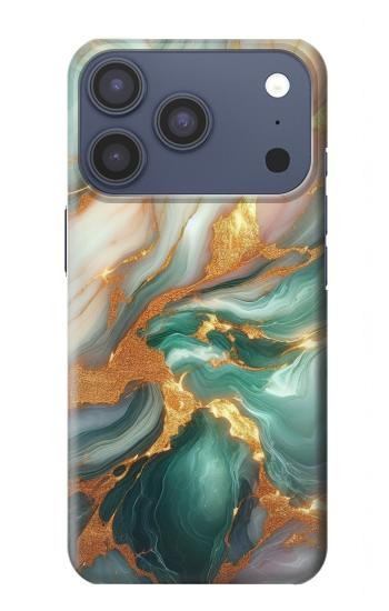 S3993 Green Marble Gold Veins Case For iPhone 17 Pro, 18 Pro