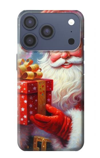 S4029 Xmas Smiling Santa Claus Gift Box Case For iPhone 17 Pro, 18 Pro