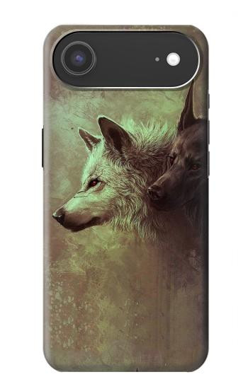 S0931 White Black Wolf Case For iPhone Air