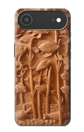 S1307 Fish Wood Carving Graphic Printed Case For iPhone Air