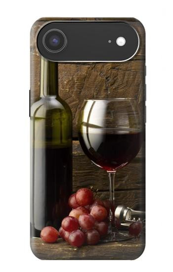 S1316 Grapes Bottle and Glass of Red Wine Case For iPhone Air