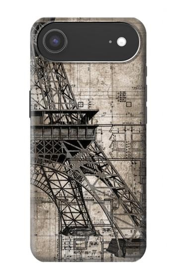 S3416 Eiffel Tower Blueprint Case For iPhone Air