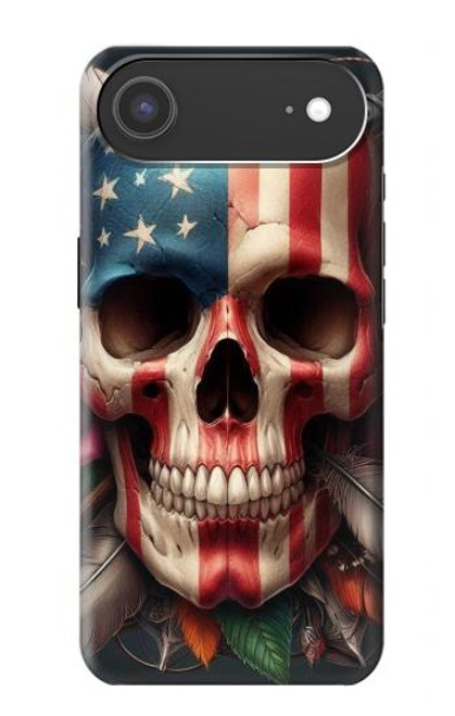 S4015 Skull American Flag Case For iPhone Air