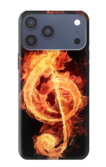 S0493 Music Note Burn Case For iPhone 17 Pro Max, 18 Pro Max