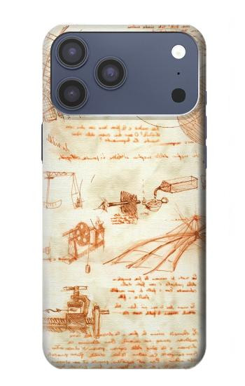 S0566 Technical Drawing Da Vinci Case For iPhone 17 Pro Max, 18 Pro Max